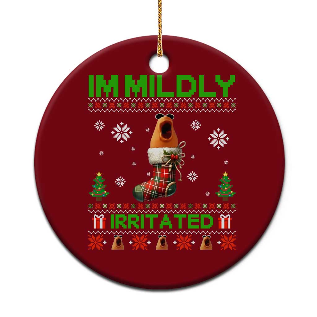 Mildly Irritated Marcus the Worm Meme Ceramic Ornament Funny Christmas Stocking Weirdcore TS02 1pc Red Print Your Wear