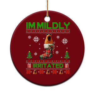 Mildly Irritated Marcus the Worm Meme Ceramic Ornament Funny Christmas Stocking Weirdcore TS02 1pc Red Print Your Wear