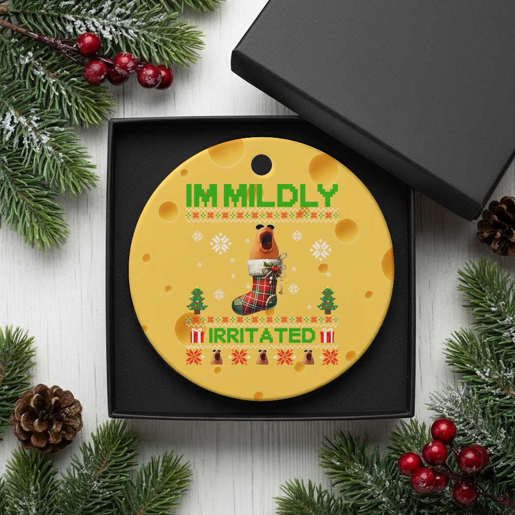 Mildly Irritated Marcus the Worm Meme Ceramic Ornament Funny Christmas Stocking Weirdcore TS02 1pc Yellow Cheese Print Your Wear