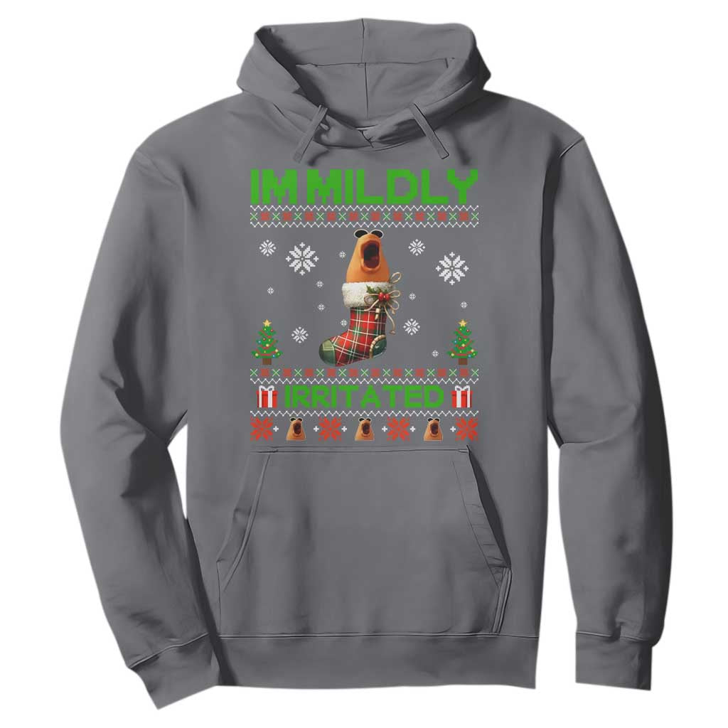 Mildly Irritated Marcus the Worm Meme Hoodie Funny Christmas Stocking Weirdcore TS02 Charcoal Print Your Wear