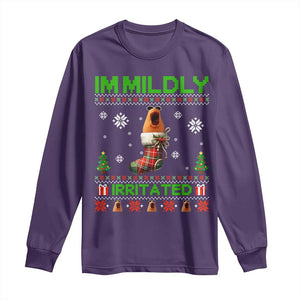 Mildly Irritated Marcus the Worm Meme Long Sleeve Shirt Funny Christmas Stocking Weirdcore TS02 Purple Print Your Wear