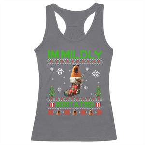 Mildly Irritated Marcus the Worm Meme Racerback Tank Top Funny Christmas Stocking Weirdcore TS02 Charcoal Print Your Wear