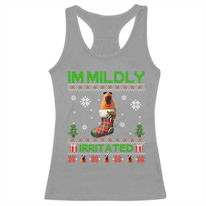 Mildly Irritated Marcus the Worm Meme Racerback Tank Top Funny Christmas Stocking Weirdcore TS02 Sport Gray Print Your Wear