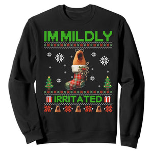 Mildly Irritated Marcus the Worm Meme Sweatshirt Funny Christmas Stocking Weirdcore TS02 Black Print Your Wear