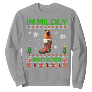 Mildly Irritated Marcus the Worm Meme Sweatshirt Funny Christmas Stocking Weirdcore TS02 Sport Gray Print Your Wear