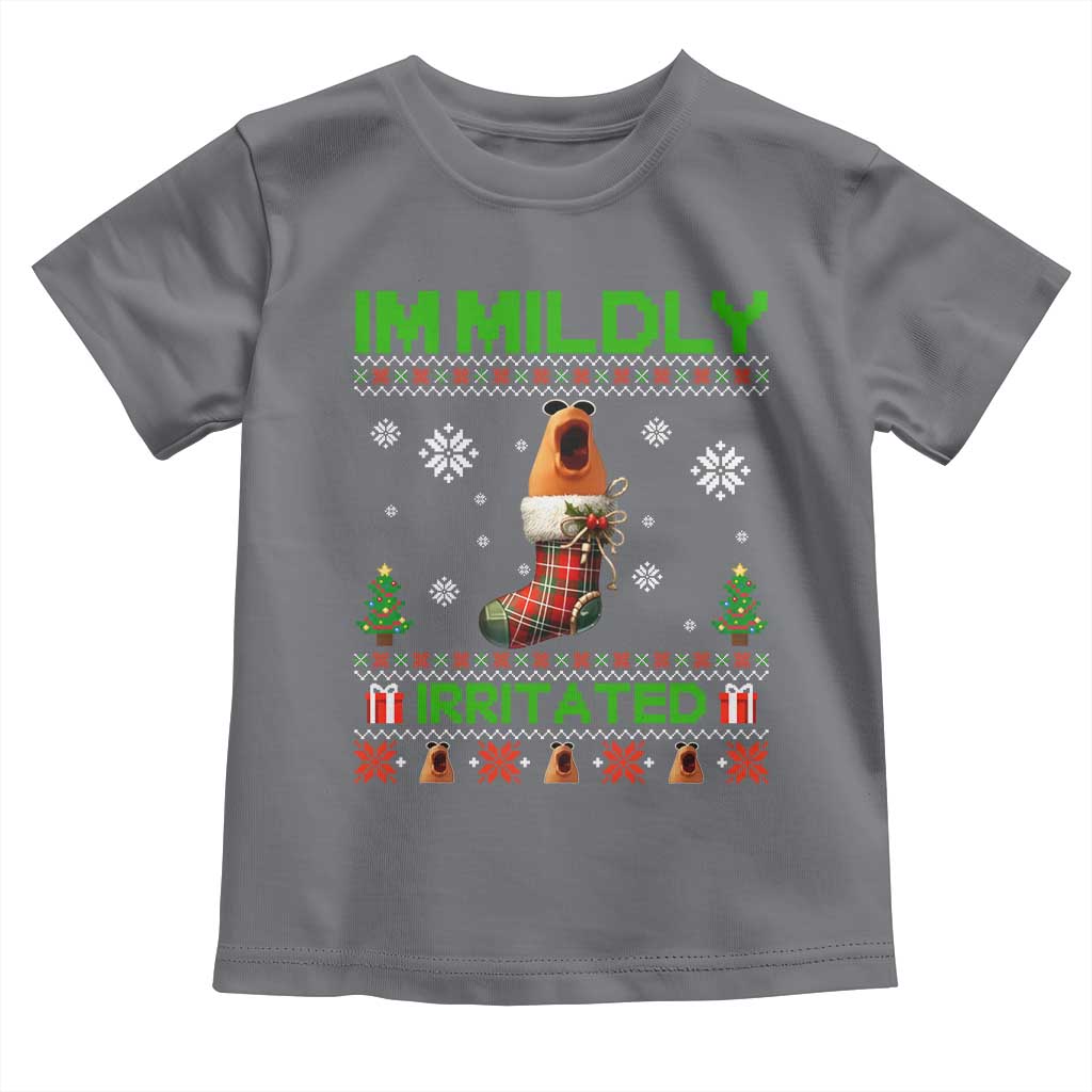 Mildly Irritated Marcus the Worm Meme Toddler T Shirt Funny Christmas Stocking Weirdcore TS02 Charcoal Print Your Wear