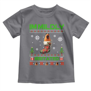 Mildly Irritated Marcus the Worm Meme Toddler T Shirt Funny Christmas Stocking Weirdcore TS02 Charcoal Print Your Wear