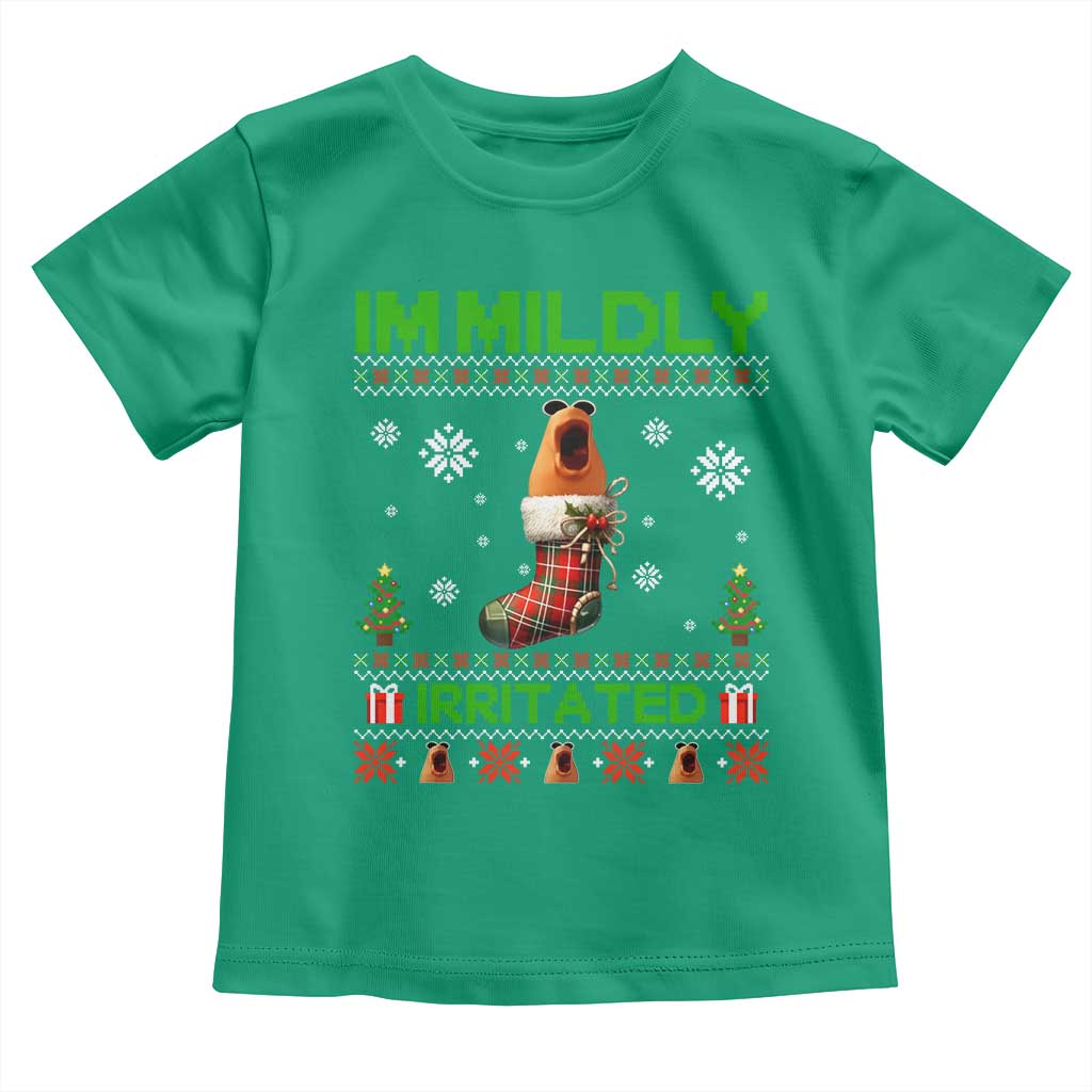 Mildly Irritated Marcus the Worm Meme Toddler T Shirt Funny Christmas Stocking Weirdcore TS02 Irish Green Print Your Wear