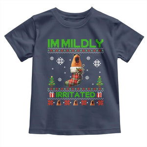 Mildly Irritated Marcus the Worm Meme Toddler T Shirt Funny Christmas Stocking Weirdcore TS02 Navy Print Your Wear