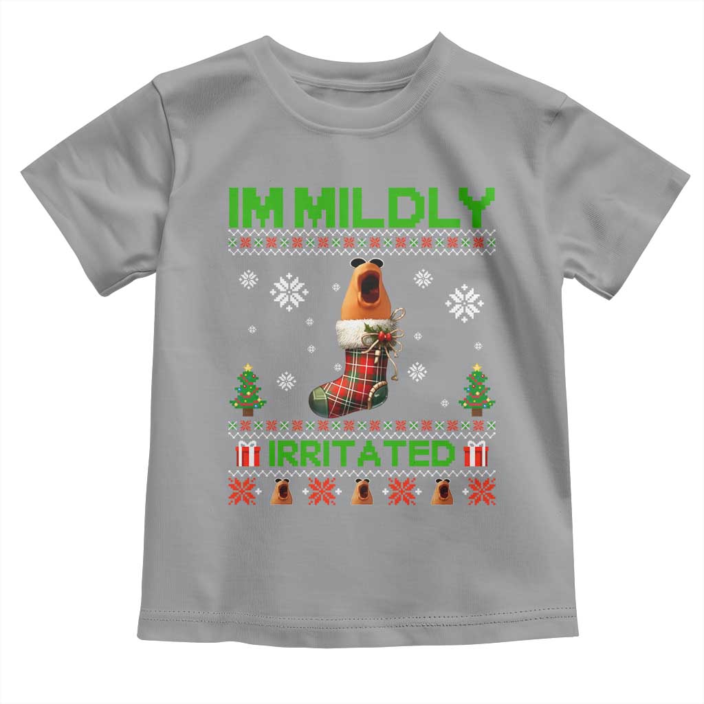 Mildly Irritated Marcus the Worm Meme Toddler T Shirt Funny Christmas Stocking Weirdcore TS02 Sport Gray Print Your Wear