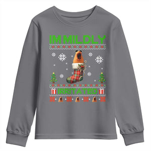 Mildly Irritated Marcus the Worm Meme Youth Sweatshirt Funny Christmas Stocking Weirdcore TS02 Charcoal Print Your Wear