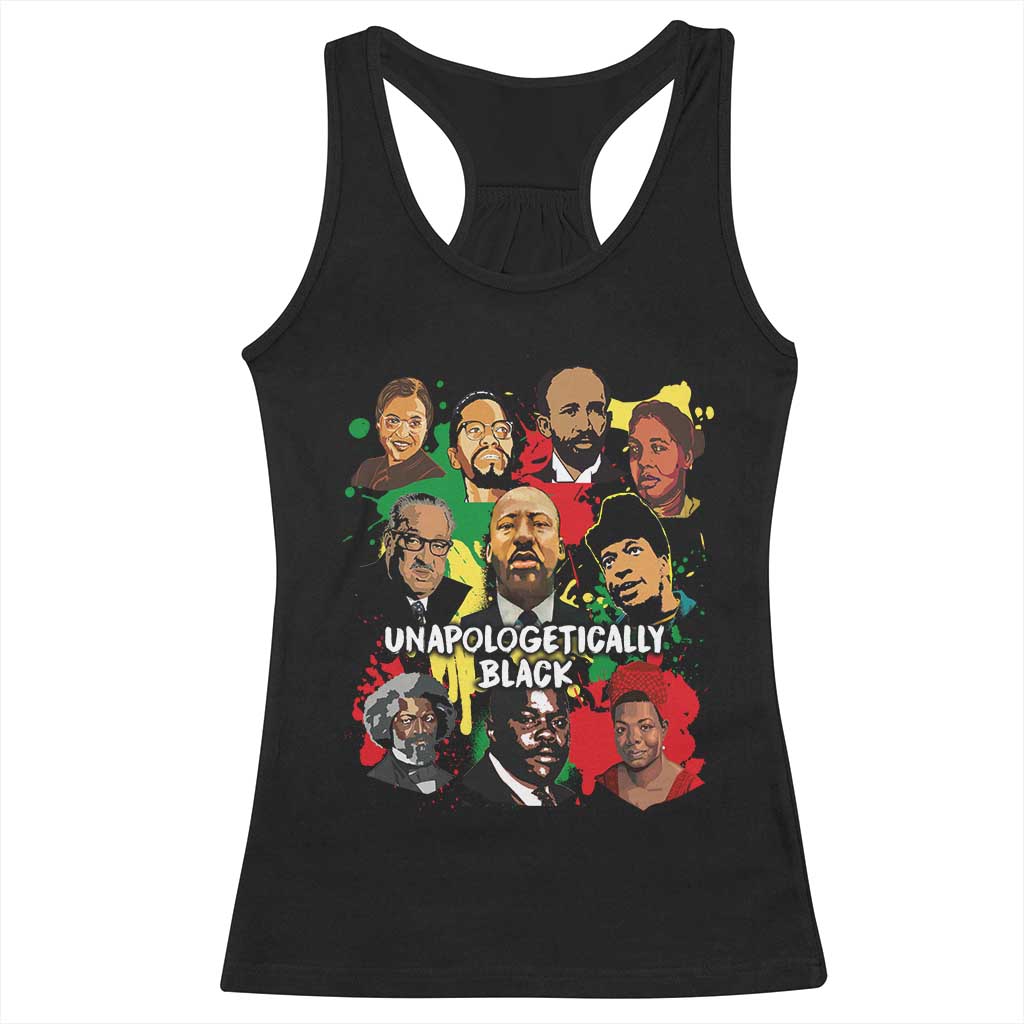 Civil Rights Leaders Racerback Tank Top Unapologetically Dope Black Inspiration TS02 Black Print Your Wear