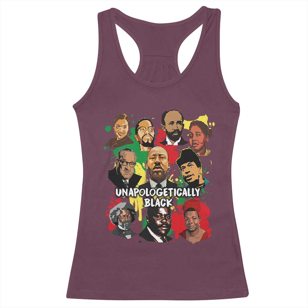 Civil Rights Leaders Racerback Tank Top Unapologetically Dope Black Inspiration TS02 Maroon Print Your Wear
