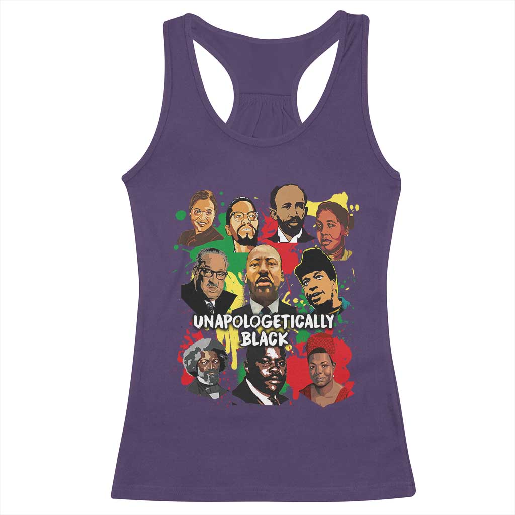 Civil Rights Leaders Racerback Tank Top Unapologetically Dope Black Inspiration TS02 Purple Print Your Wear