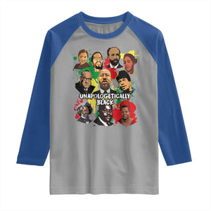 Civil Rights Leaders Raglan Shirt Unapologetically Dope Black Inspiration TS02 Sport Gray Royal Print Your Wear