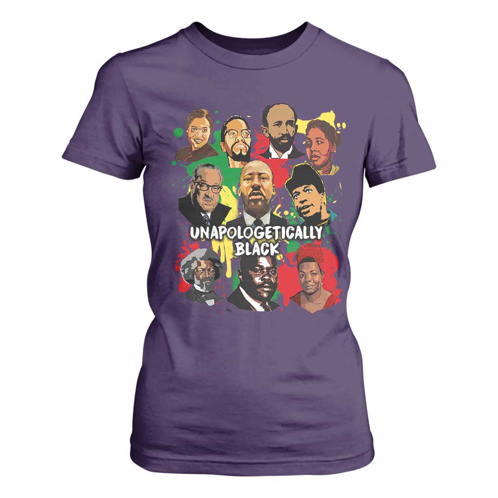 Civil Rights Leaders T Shirt For Women Unapologetically Dope Black Inspiration TS02 Purple Print Your Wear