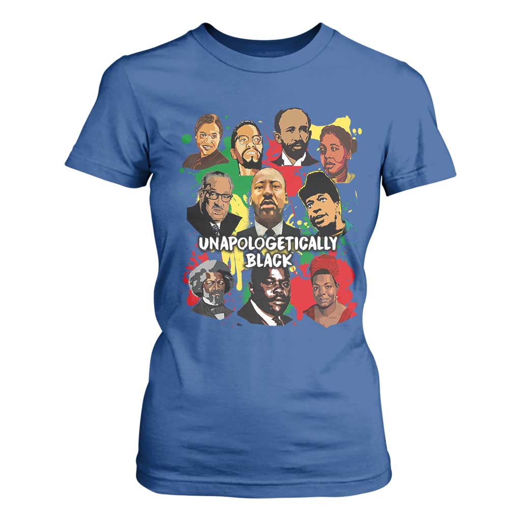 Civil Rights Leaders T Shirt For Women Unapologetically Dope Black Inspiration TS02 Royal Blue Print Your Wear