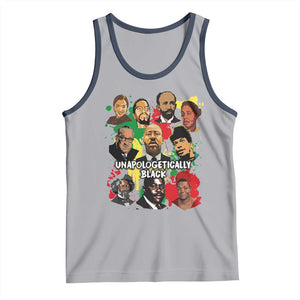 Civil Rights Leaders Tank Top Unapologetically Dope Black Inspiration TS02 Athletic Heather Navy Print Your Wear