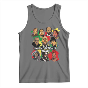 Civil Rights Leaders Tank Top Unapologetically Dope Black Inspiration TS02 Black Heather Print Your Wear
