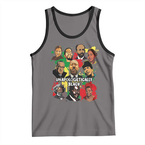 Civil Rights Leaders Tank Top Unapologetically Dope Black Inspiration TS02 Deep Heather Black Print Your Wear