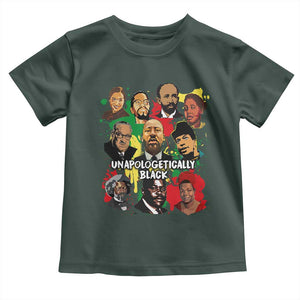 Civil Rights Leaders Toddler T Shirt Unapologetically Dope Black Inspiration TS02 Dark Forest Green Print Your Wear