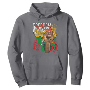 Black History Month Hoodie Freedom Is Never Given It Is Won Equal Rights TS02 Charcoal Printyourwear