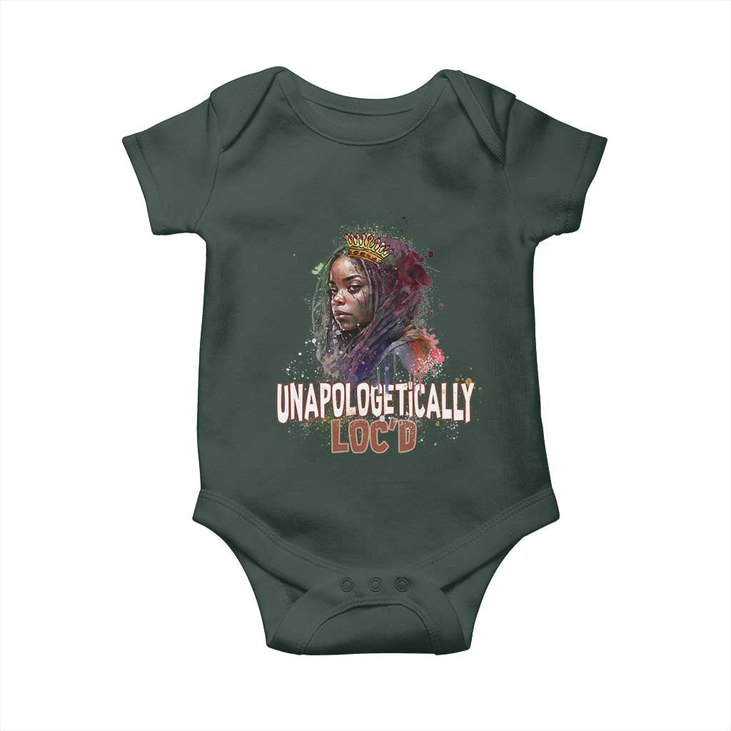 Black Locs Girl Baby Onesie Unapologetically Locd Hair Melanin Queen TS02 Print Your Wear