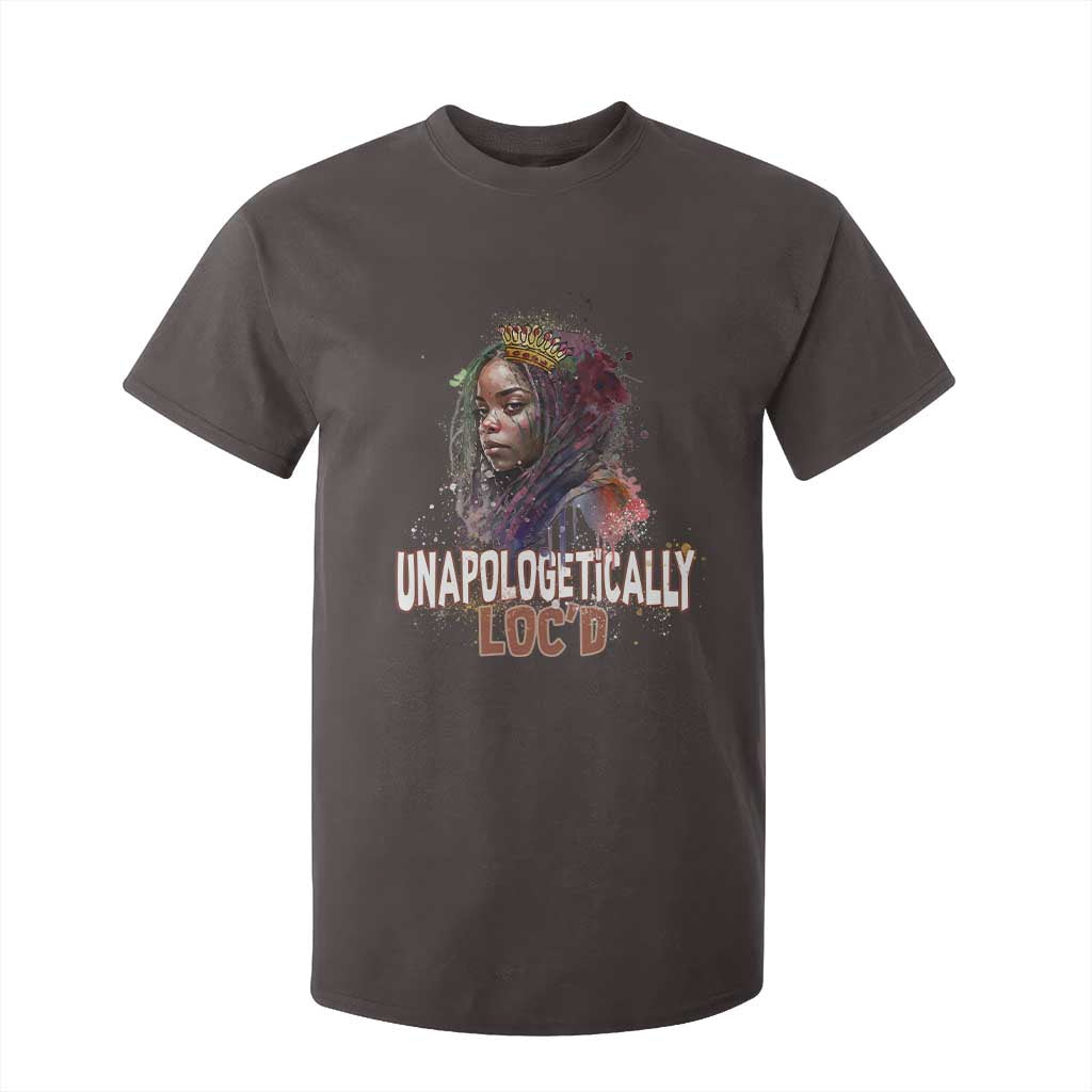 Black Locs Girl T Shirt For Kid Unapologetically Locd Hair Melanin Queen TS02 Dark Chocolate Print Your Wear