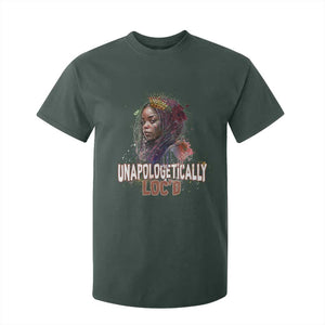Black Locs Girl T Shirt For Kid Unapologetically Locd Hair Melanin Queen TS02 Dark Forest Green Print Your Wear