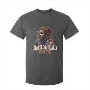 Black Locs Girl T Shirt For Kid Unapologetically Locd Hair Melanin Queen TS02 Dark Heather Print Your Wear