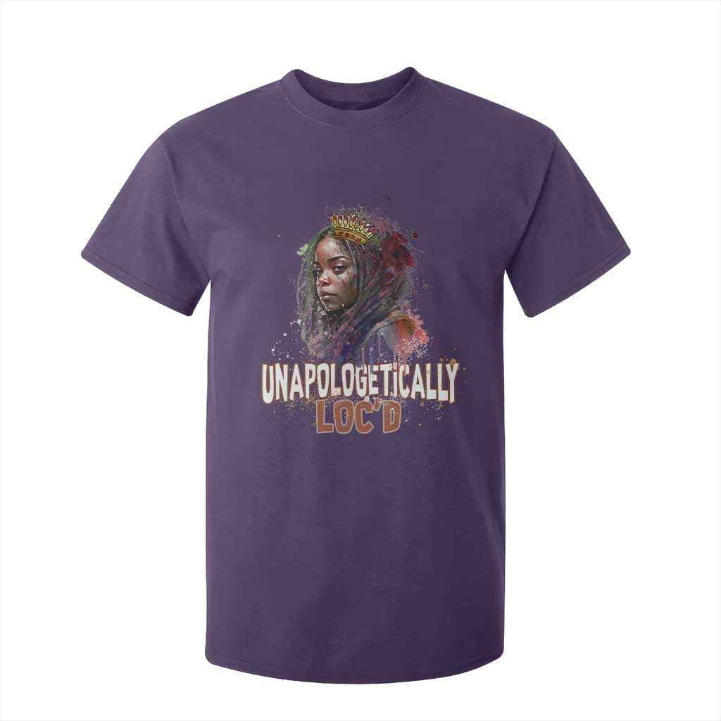 Black Locs Girl T Shirt For Kid Unapologetically Locd Hair Melanin Queen TS02 Purple Print Your Wear