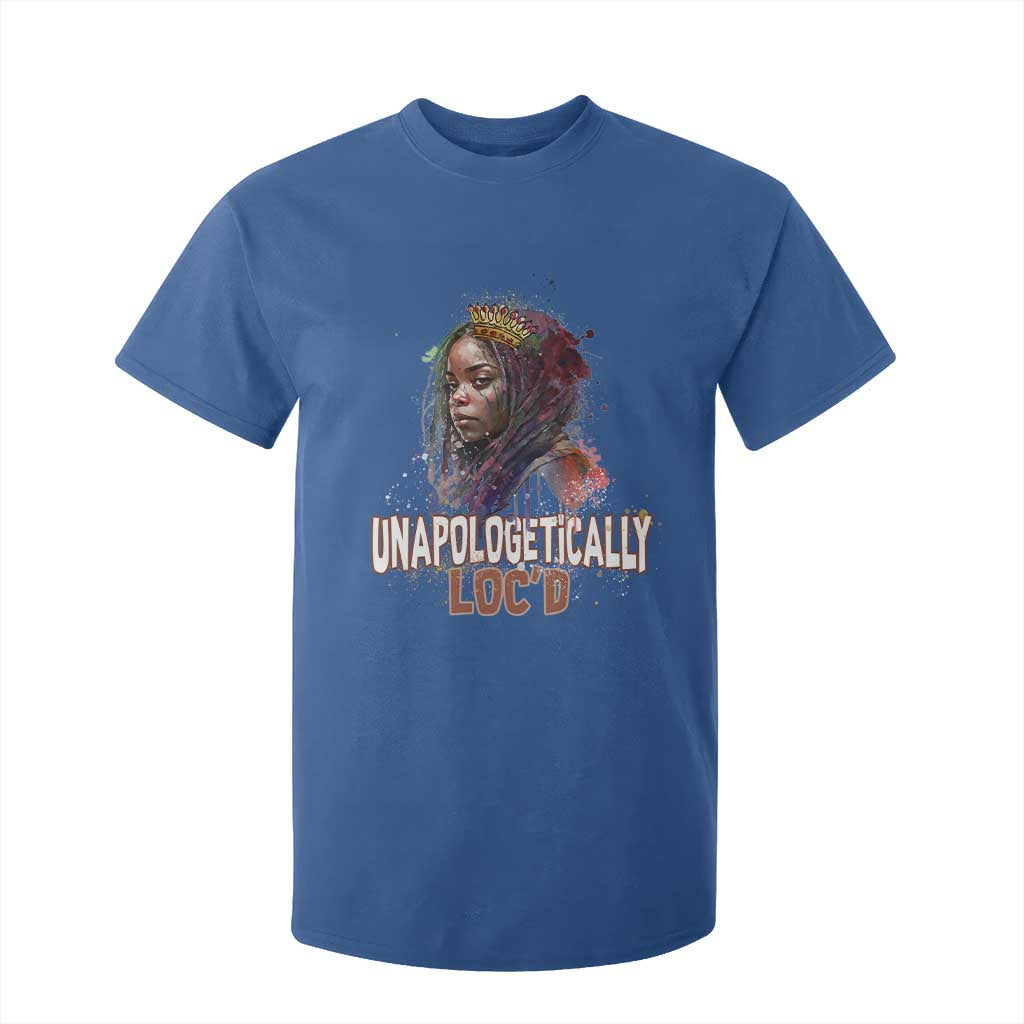 Black Locs Girl T Shirt For Kid Unapologetically Locd Hair Melanin Queen TS02 Royal Blue Print Your Wear