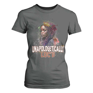 Black Locs Girl T Shirt For Women Unapologetically Locd Hair Melanin Queen TS02 Dark Heather Print Your Wear