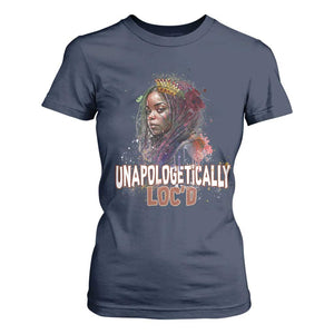 Black Locs Girl T Shirt For Women Unapologetically Locd Hair Melanin Queen TS02 Navy Print Your Wear