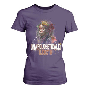 Black Locs Girl T Shirt For Women Unapologetically Locd Hair Melanin Queen TS02 Purple Print Your Wear