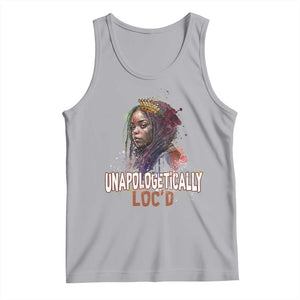 Black Locs Girl Tank Top Unapologetically Locd Hair Melanin Queen TS02 Athletic Heather Print Your Wear