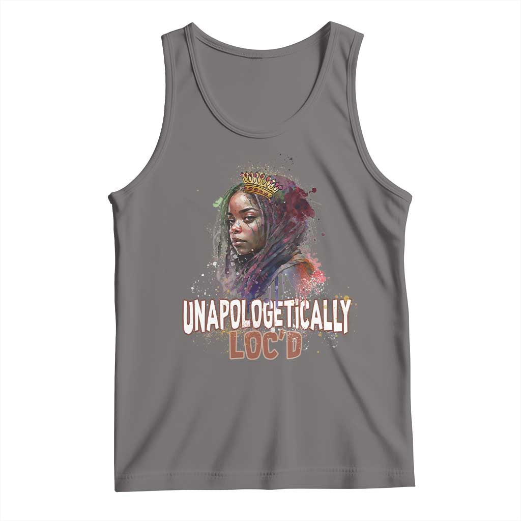 Black Locs Girl Tank Top Unapologetically Locd Hair Melanin Queen TS02 Deep Heather Print Your Wear