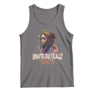 Black Locs Girl Tank Top Unapologetically Locd Hair Melanin Queen TS02 Deep Heather Print Your Wear