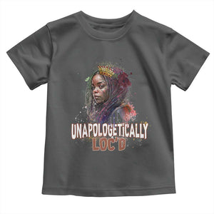 Black Locs Girl Toddler T Shirt Unapologetically Locd Hair Melanin Queen TS02 Dark Heather Print Your Wear