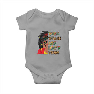 Black Locs Girl Baby Onesie Thick Thighs And Locd Vibes African Melanin Women TS02 Sport Gray Print Your Wear