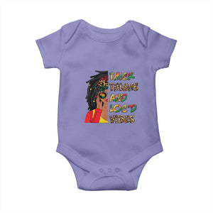 Black Locs Girl Baby Onesie Thick Thighs And Locd Vibes African Melanin Women TS02 Violet Print Your Wear