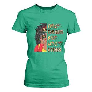 Black Locs Girl T Shirt For Women Thick Thighs And Locd Vibes African Melanin Women TS02 Irish Green Print Your Wear