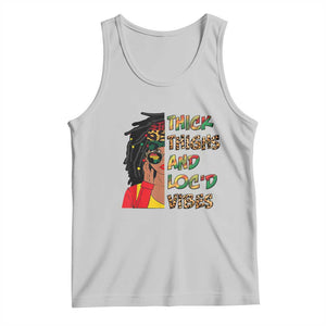 Black Locs Girl Tank Top Thick Thighs And Locd Vibes African Melanin Women TS02 Ash Print Your Wear