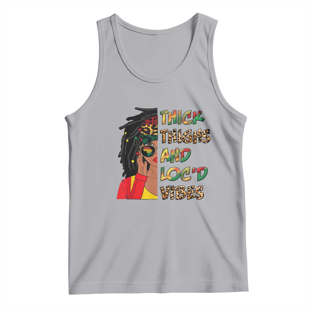 Black Locs Girl Tank Top Thick Thighs And Locd Vibes African Melanin Women TS02 Athletic Heather Print Your Wear