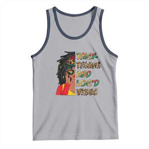 Black Locs Girl Tank Top Thick Thighs And Locd Vibes African Melanin Women TS02 Athletic Heather Navy Print Your Wear
