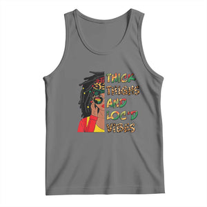 Black Locs Girl Tank Top Thick Thighs And Locd Vibes African Melanin Women TS02 Black Heather Print Your Wear