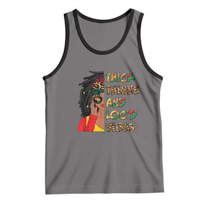 Black Locs Girl Tank Top Thick Thighs And Locd Vibes African Melanin Women TS02 Deep Heather Black Print Your Wear
