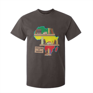 Education Is Freedom T Shirt For Kid Teach Black History Educated African American TS02 Dark Chocolate Print Your Wear