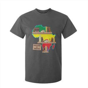 Education Is Freedom T Shirt For Kid Teach Black History Educated African American TS02 Dark Heather Print Your Wear