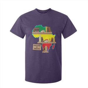Education Is Freedom T Shirt For Kid Teach Black History Educated African American TS02 Purple Print Your Wear